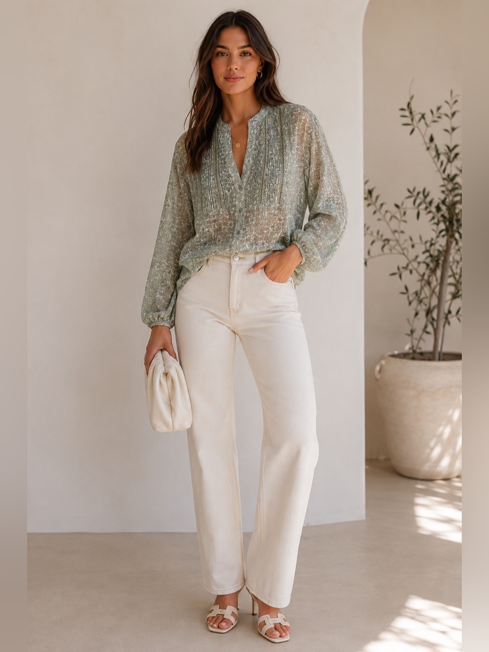 85. NATION LTD $228 VELLA PINTUCKED TOP